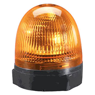 Hella® - 6.2" KL Rotacompact Pipe Mount Amber Halogen Beacon Light