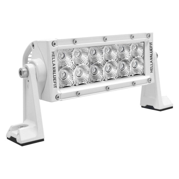 Hella® - ValueFit Sport 8" 36W Dual Row White Housing Flood Beam LED Light Bar