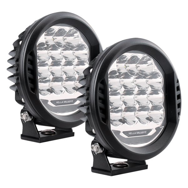 Hella® - ValueFit 500 6" 2x22.5W Round Driving Beam LED Lights