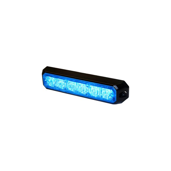 Hella® - 5" 6-LED MS6 Bolt-On Mount Blue LED Strobe Light