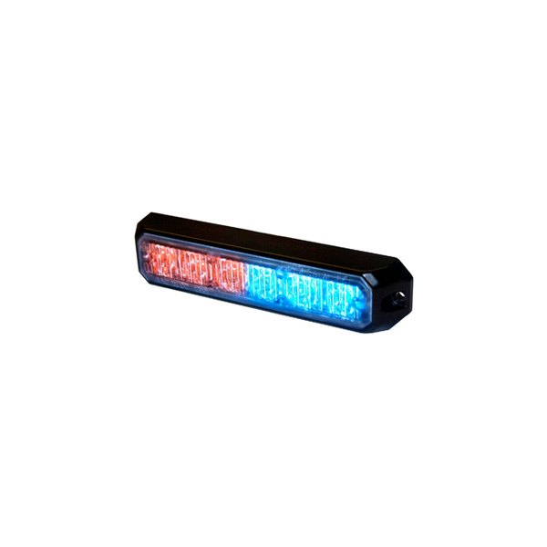 Hella® - 5" 6-LED MS6 Bolt-On Mount Red/Blue LED Strobe Light