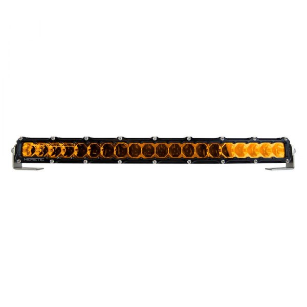 Heretic Studio® - 6 Series 20" 120W Flood Beam Amber Light Bar with Black Inner Bezel