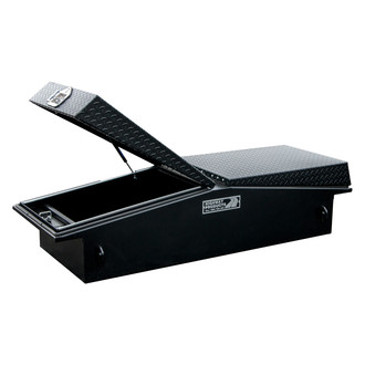 Highway Products® - Dual Lid Gull Wing Crossover Tool Box with Black Diamond Plate Lid