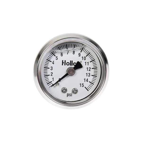 Holley® - 1.5" Mechanical Fuel Pressure Gauge, 15 PSI