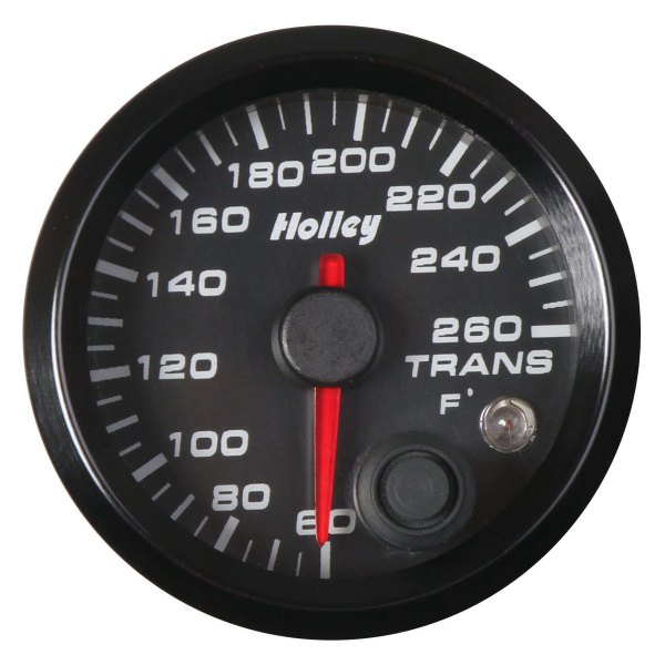 Holley® - Analog Style Series 2-1/16" Transmission Temperature Gauge, Black, 60-260 F