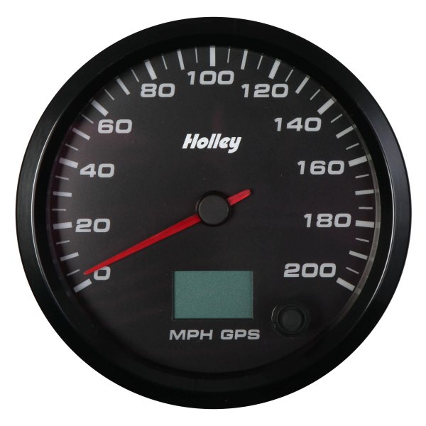 Holley® - Analog Style Series 4-1/2" GPS Speedometer, Black, 200 MPH