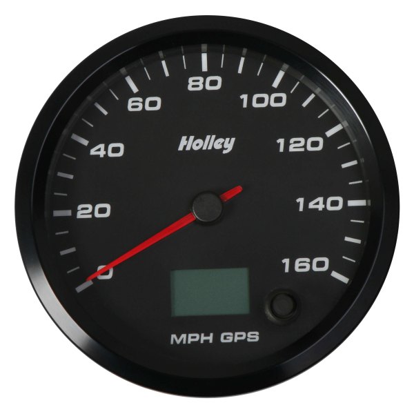 Holley® - Analog Style Series 3-3/8" GPS Speedometer, Black, 160 MPH
