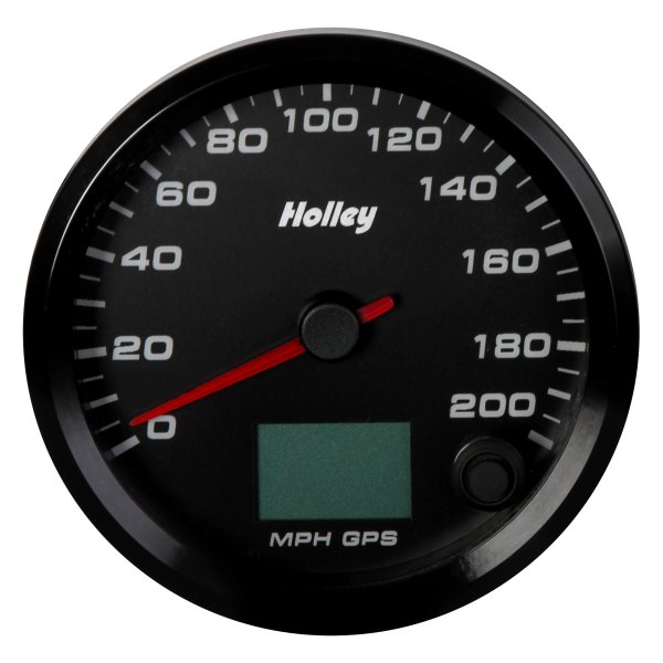 Holley® - Analog Style Series 3-3/8" GPS Speedometer, Black, 200 MPH