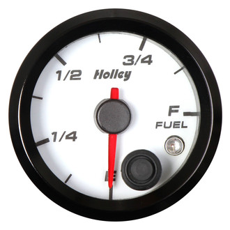 Holley® - Analog Style Series 2-1/16" Fuel Level Gauge, White