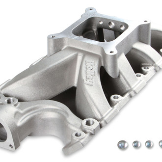Holley® - Mid Rise Carbureted Cast Single Plane Intake Manifold