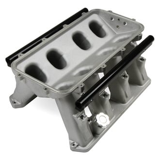 Holley® - Hi-Ram Lower Satin Carbureted Cast Intake Manifold Base