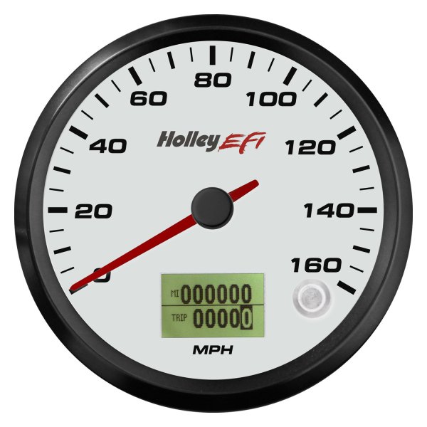 Holley® - EFI Series 3-3/8" CAN Speedometer, White, 0-160 MPH