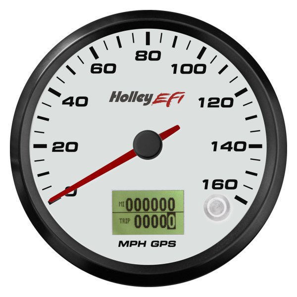 Holley® - EFI Series 3-3/8" GPS Speedometer, White, 0-160 MPH