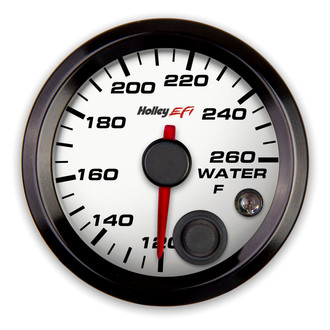 Holley® - EFI Series 2-1/16" CAN Coolant Temperature Gauge, White, 120-260 F