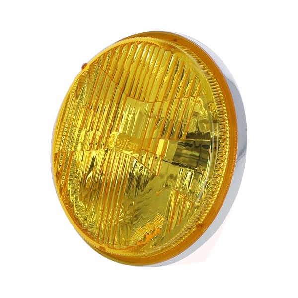 Holley® - RetroBright™ 5 3/4" Round Chrome/Yellow LED Headlight