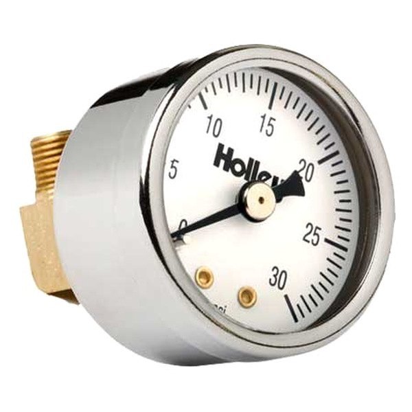 Holley® - 1.5" Mechanical Fuel Pressure Gauge, 30 PSI