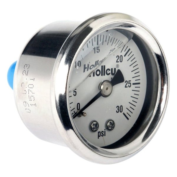 Holley® - 1.5" Mechanical Fuel Pressure Gauge, 30 PSI