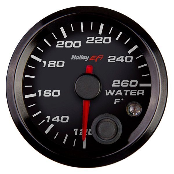 Holley® - EFI Series 2-1/16" CAN Coolant Temperature Gauge, Black, 120-260 F