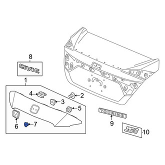 Honda OE - Liftgate Emblem Nut
