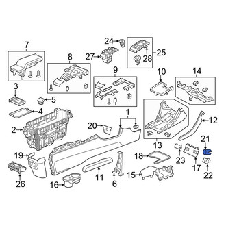 Honda OE - Front Forward 12 Volt Accessory Power Outlet