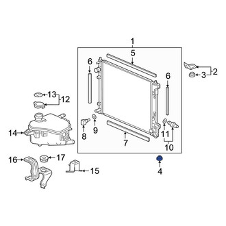 Honda OE - Lower Radiator Insulator