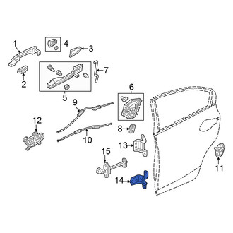 Honda OE - Front Right Upper Door Hinge