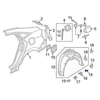 Honda OE - Quarter Panel Splash Shield Clip