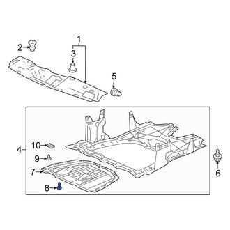 Honda OE - Radiator Support Splash Shield Bolt