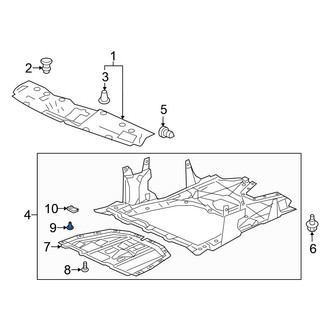 Honda OE - Radiator Support Splash Shield Clip