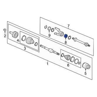 Honda OE - Front CV Axle Shaft Carrier Bearing