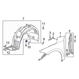Honda OE - Quarter Panel Splash Shield Clip