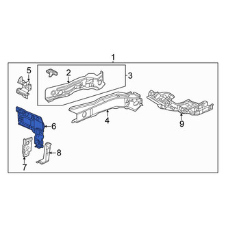 Honda OE - Front Right Frame Rail End