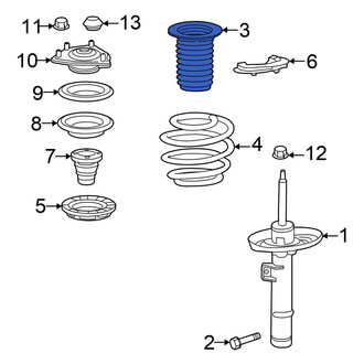 Honda OE - Front Suspension Strut Bellows