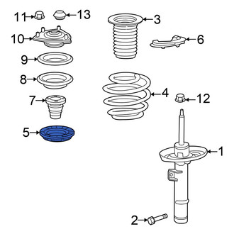 Honda OE - Front Left Upper Coil Spring Insulator