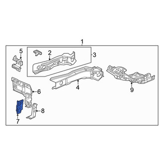 Honda OE - Front Left Fender Rail Mount Plate