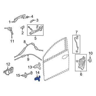 Honda OE - Rear Right Upper Door Hinge