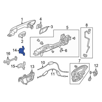 Honda OE - Rear Left Upper Door Hinge