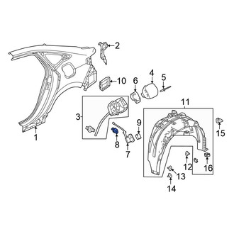 Honda OE - Fuel Filler Door Lock Actuator Clip