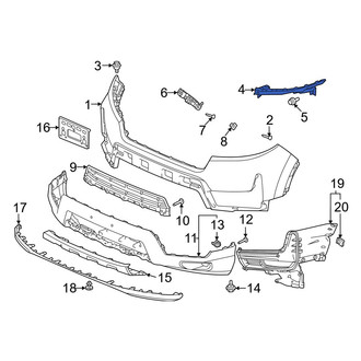 Honda OE - Front Left Bumper Cover Support Rail
