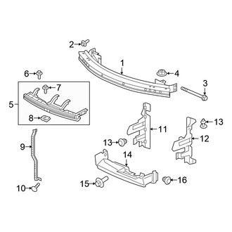 Honda OE - Front Bumper & Grille - Bumper & Components (Bumper Support)
