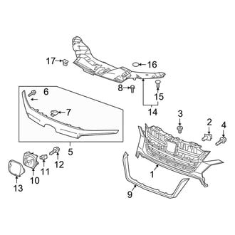 Honda OE - Front Bumper & Grille - Grille & Components