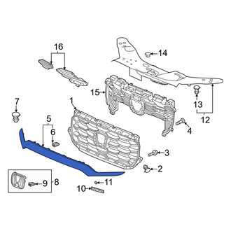 Honda OE - Front Upper Grille Molding