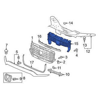 Honda OE - Front Upper Grille Molding