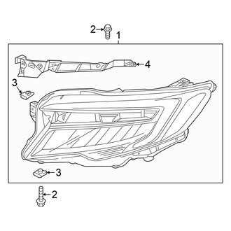 Honda OE - Front Lamps - Headlamp Components (Multi-Beam Type)