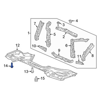 Honda OE - Radiator Support Splash Shield Bolt