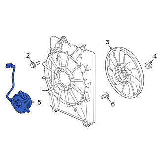 Honda OE - Right Engine Cooling Fan Motor