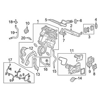 Honda OE - Air Conditioner & Heater - Evaporator & Heater Components