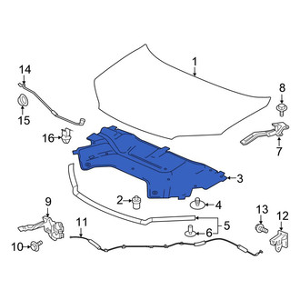 Honda OE - Front Hood Insulation Pad