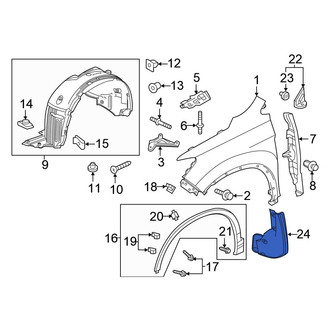 Honda OE - Front Right Mud Flap