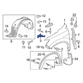 Honda OE - Front Left Fender Bracket